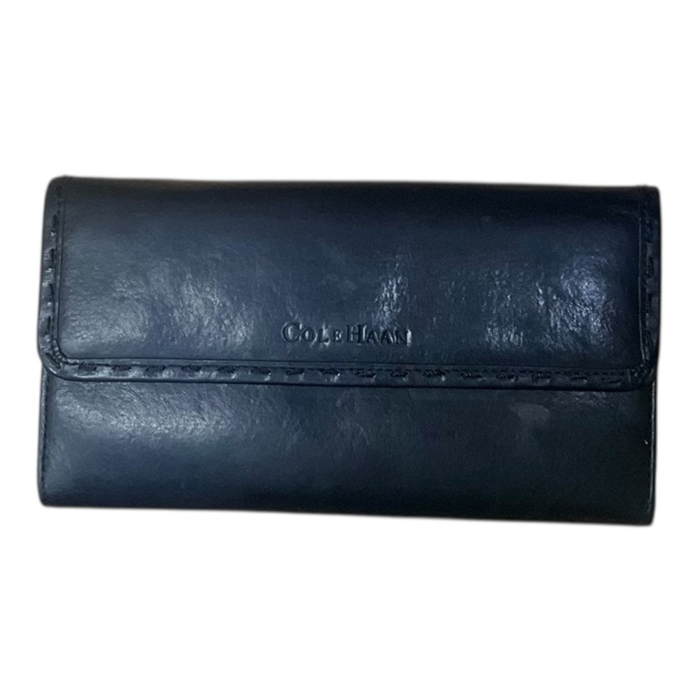 ๐คโ Cole Haan Black Leather Trifold Wallet ๐ค - Picture 2 of 5